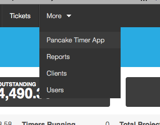 Timer menu under More navigation item