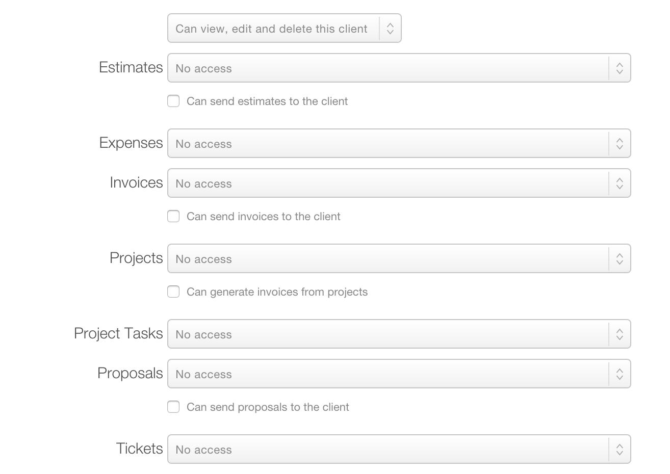 User Roles Per Client