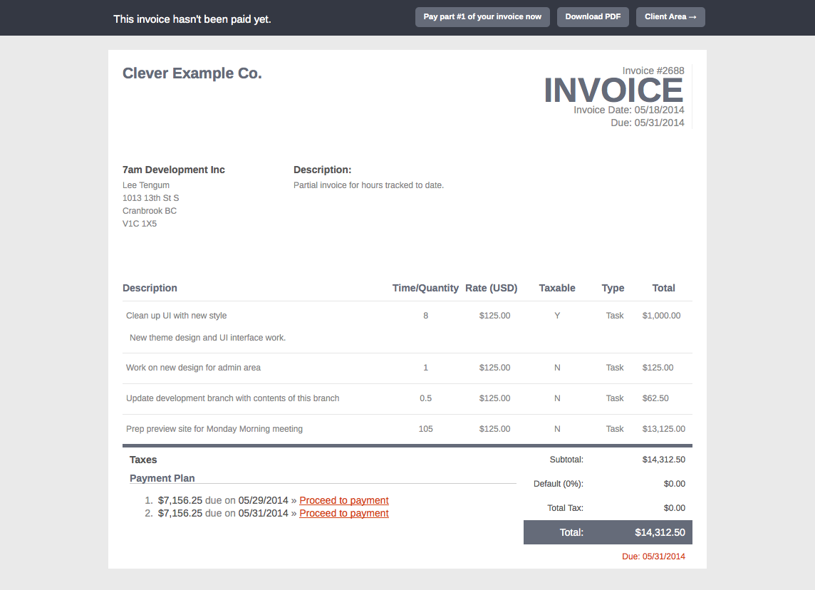 Online Invoice And Payment System - Invoice Design Inspiration